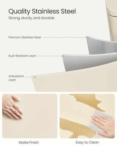 SONGMICS pedal action step-on pedal in use for hygienic hands-free opening
