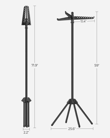 SONGMICS set up while camping showing portable drying convenience