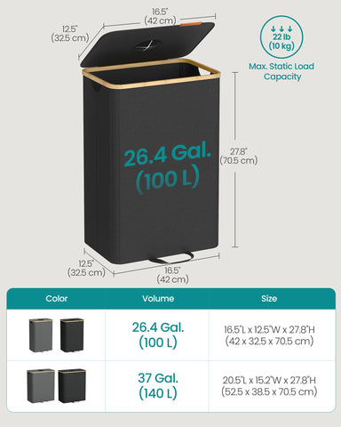 SONGMICS recycling bin placed in kitchen setting showing stylish fit and organized home benefit