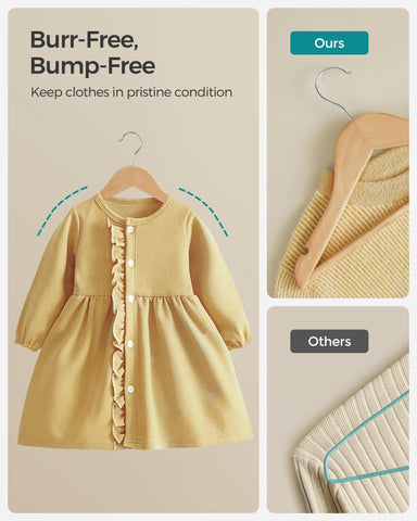 SONGMICS rounded shoulder detail protecting clothes from snags