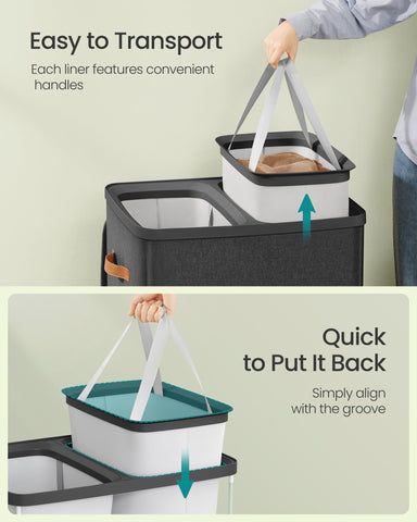 SONGMICS size comparison with household items to show large 170L capacity