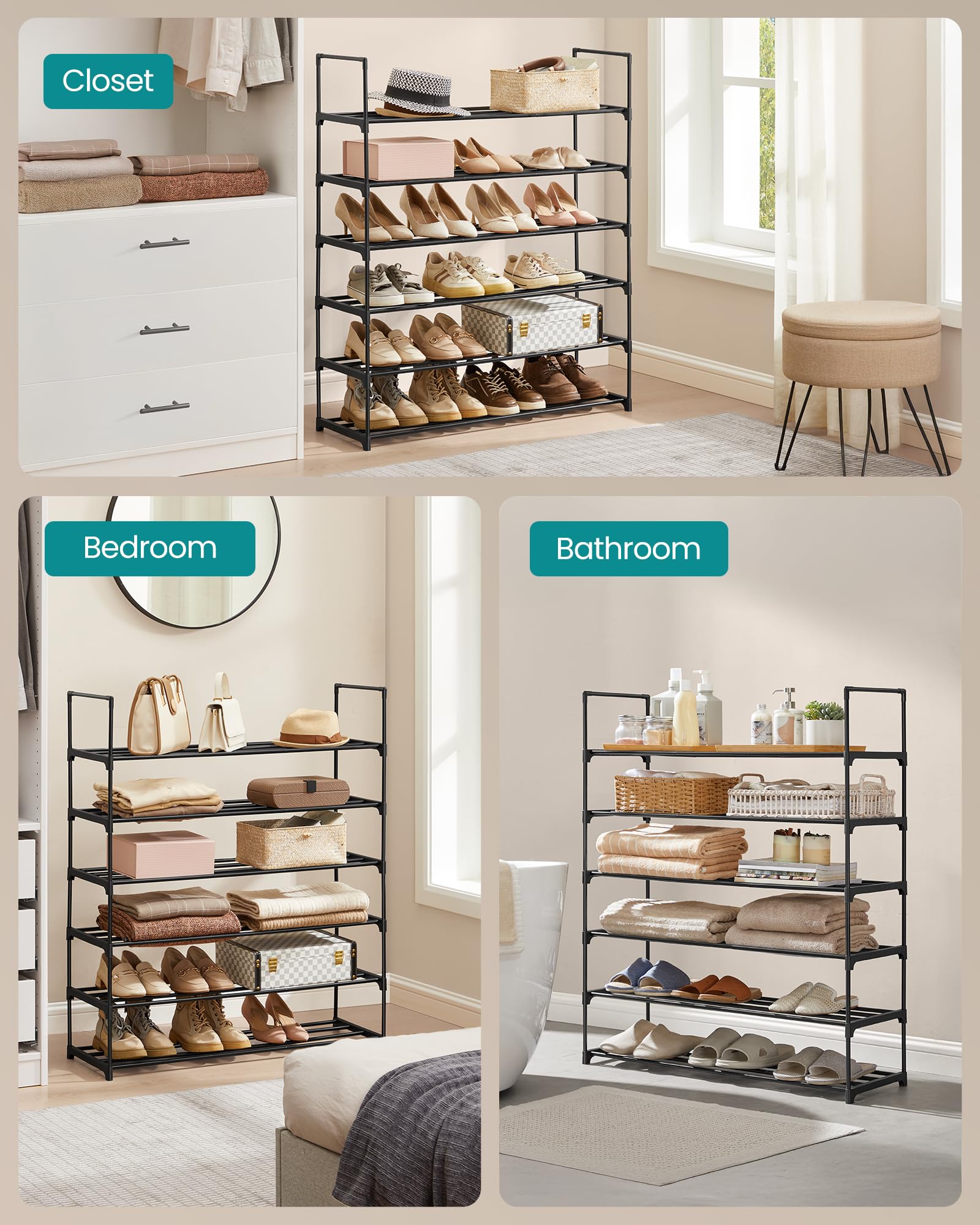 SONGMICS next to chair showing size and scale for room planning