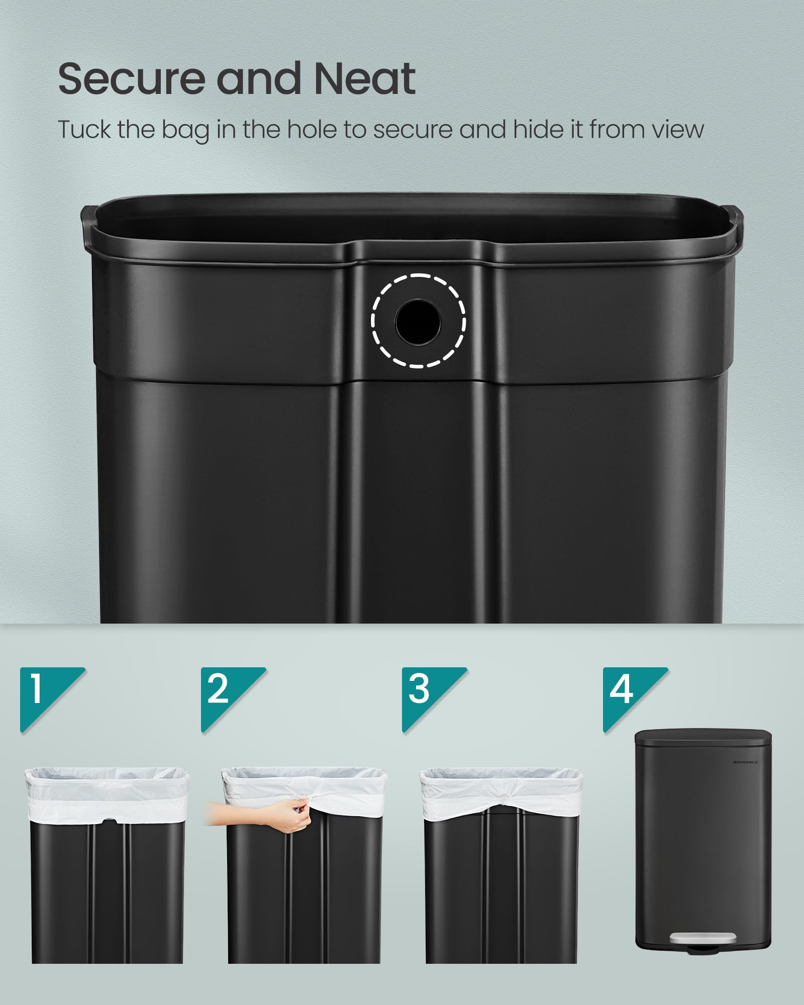SONGMICS next to everyday items for scale comparison and capacity clarity