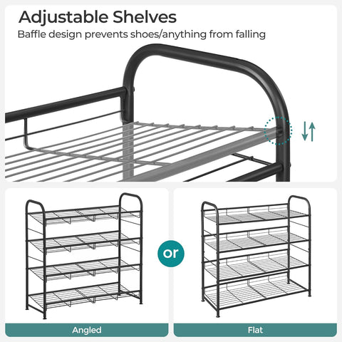 SONGMICS shelf holding accessories showing multipurpose storage use