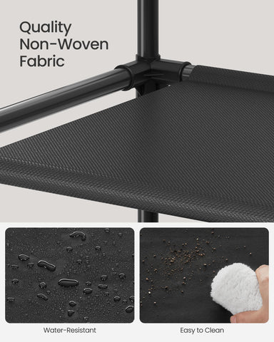 SONGMICS being wiped with a damp cloth to show simple cleaning benefit