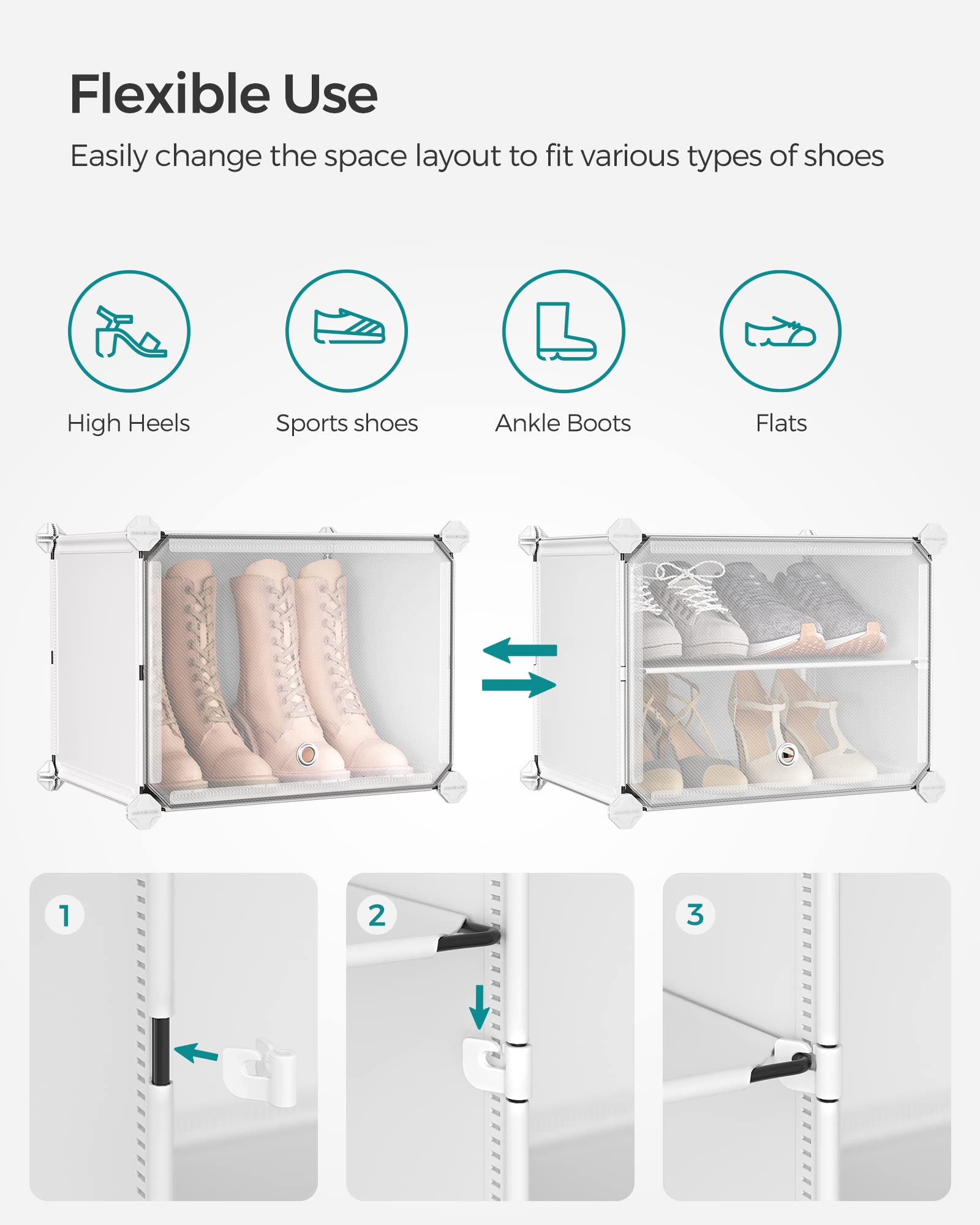 SONGMICS cabinet placed in an entryway saving floor space and clutter