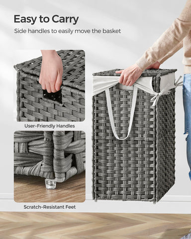 SONGMICS side handle lifted to show portable carrying advantage