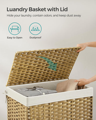 SONGMICS cut-out handle closeup emphasizing comfortable portability