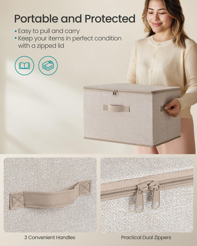 SONGMICS detailed shot of side handles showing easy carrying benefit