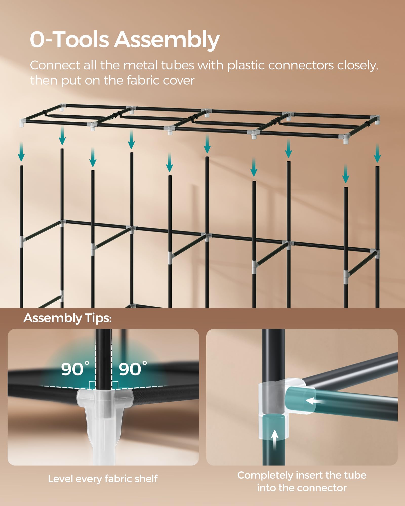SONGMICS side pockets with accessories enabling quick access benefit