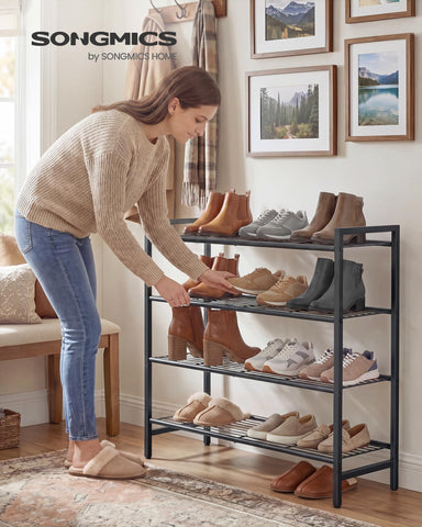 SONGMICS side profile highlights compact footprint for small spaces