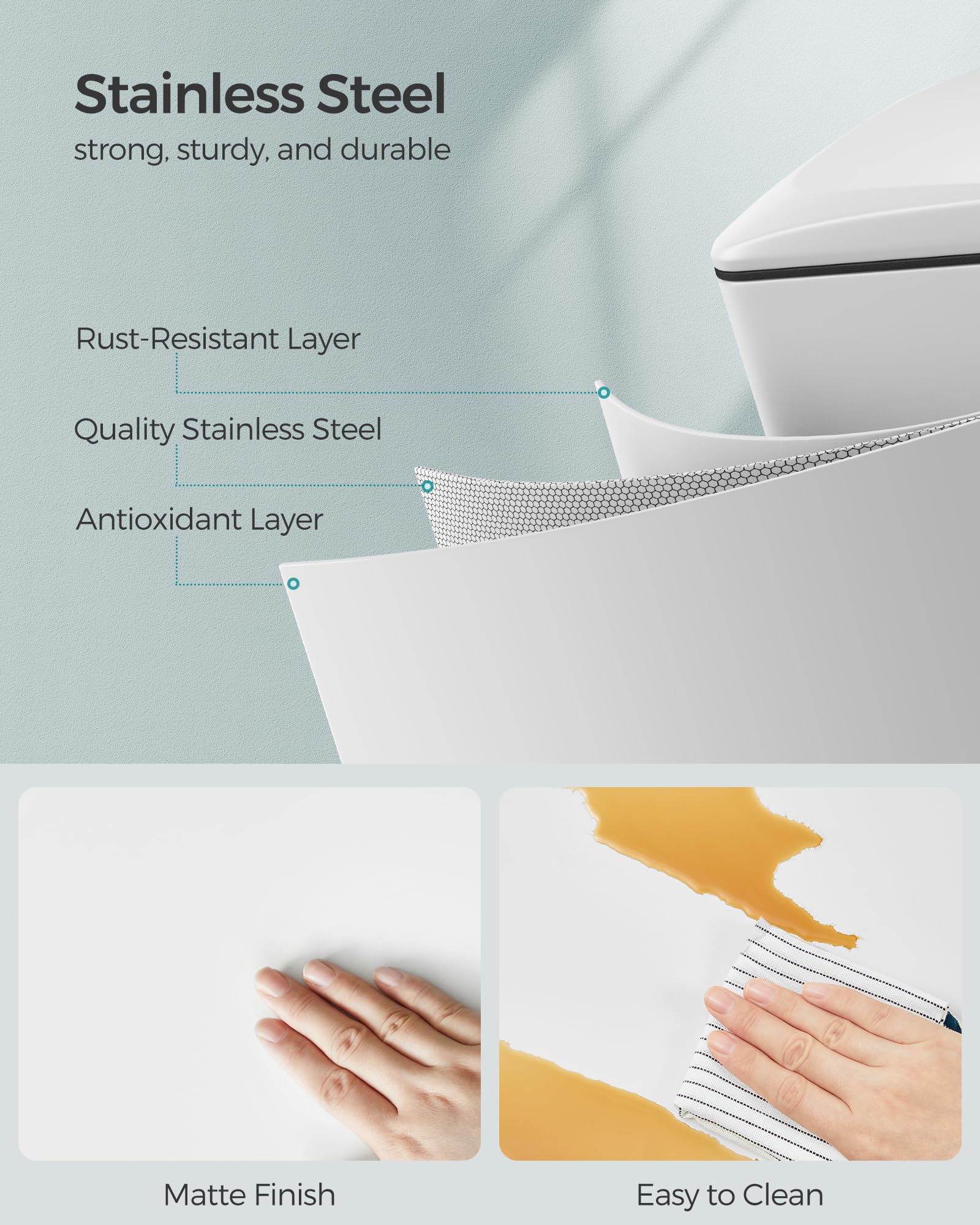 SONGMICS side profile fitted in a narrow gap, fits tight spaces benefit