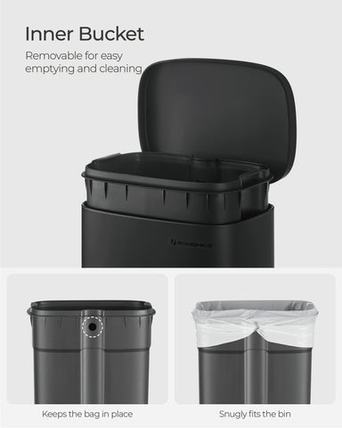SONGMICS side profile showing slim footprint saves kitchen floor space