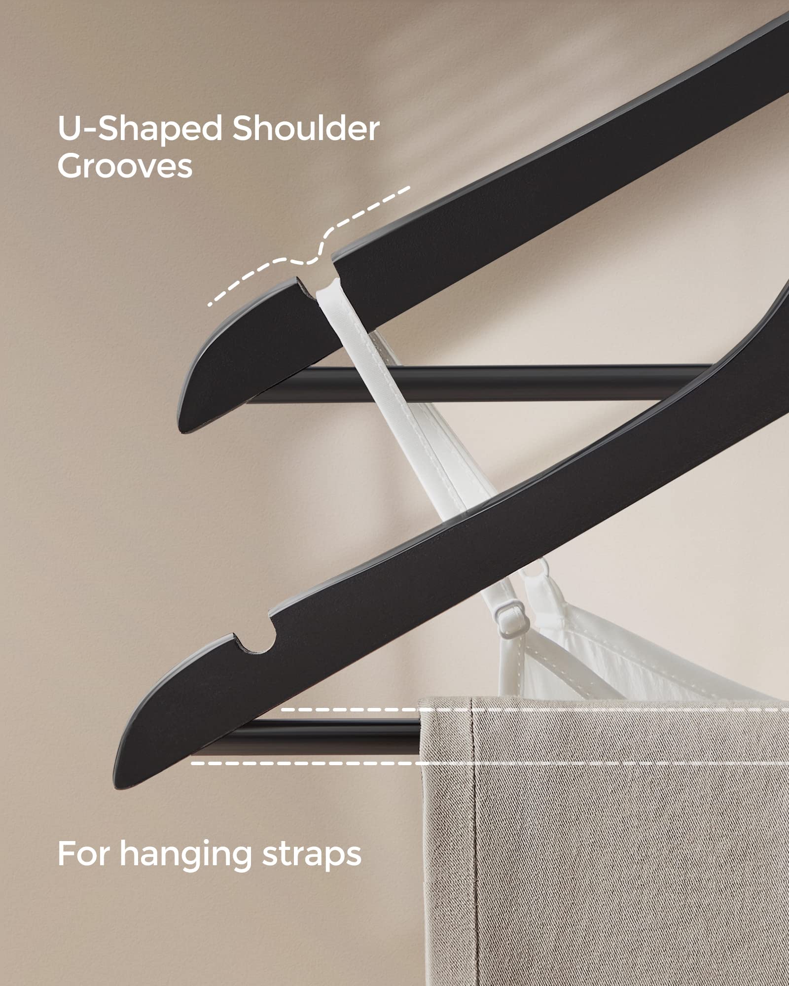 SONGMICS side profile showing wood thickness and rigidity for long-lasting support