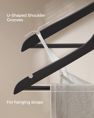 SONGMICS side profile showing wood thickness and rigidity for long-lasting support