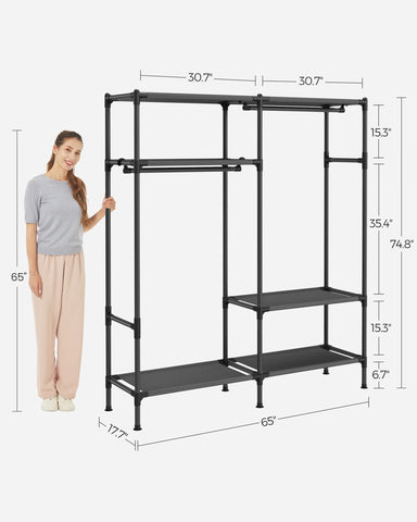 SONGMICS side rails holding scarves and ties for easy accessory access