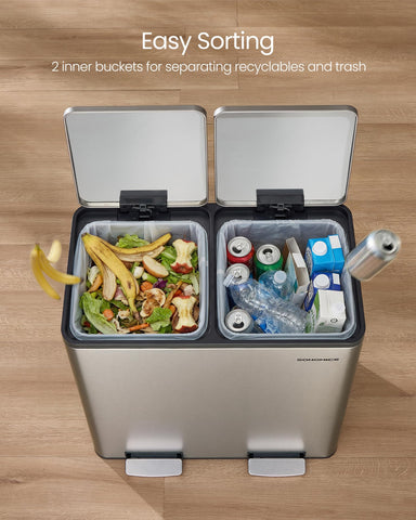 SONGMICS bin next to cabinet for size comparison illustrating compact footprint and space-saving design