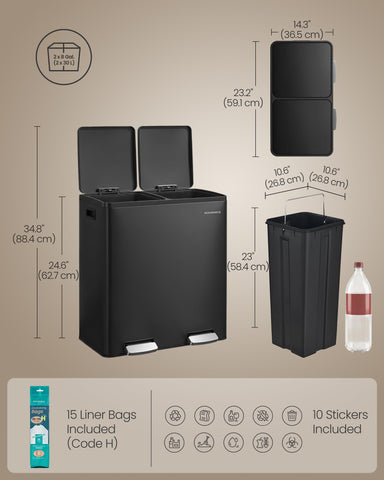 SONGMICS next to a kitchen counter for scale showing compact space-saving design