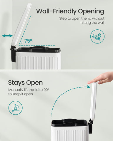 SONGMICS beside a toilet illustrating slim size and space-saving advantage
