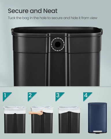 SONGMICS size scale next to cabinet showing compact 50 L capacity fit