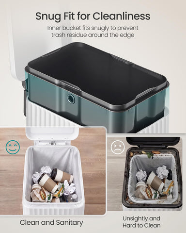 SONGMICS lid closing softly to prevent noise and protect surroundings