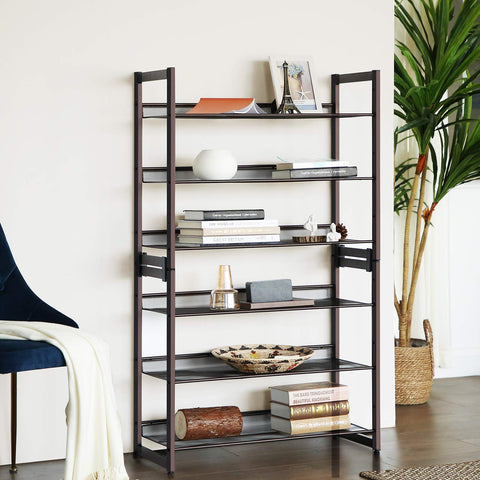 SONGMICS split configuration showing two separate 3-tier racks for flexible placement