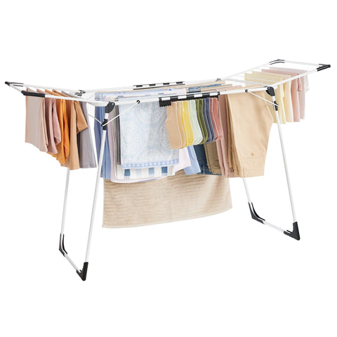 SONGMICS front view of full drying rack showing capacity and setup benefit