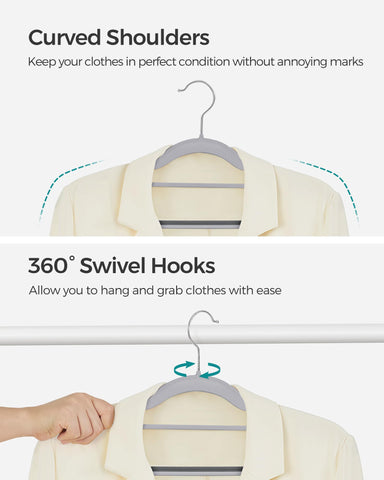 SONGMICS metal 360-degree swivel hook detail for easy access and rotation