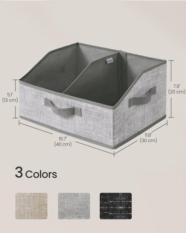 SONGMICS fabric texture and PP panel edge illustrating durability and odorless material