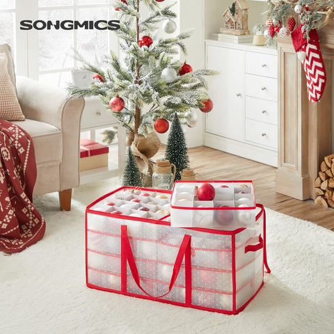 SONGMICS open box displaying 16 removable trays for quick access