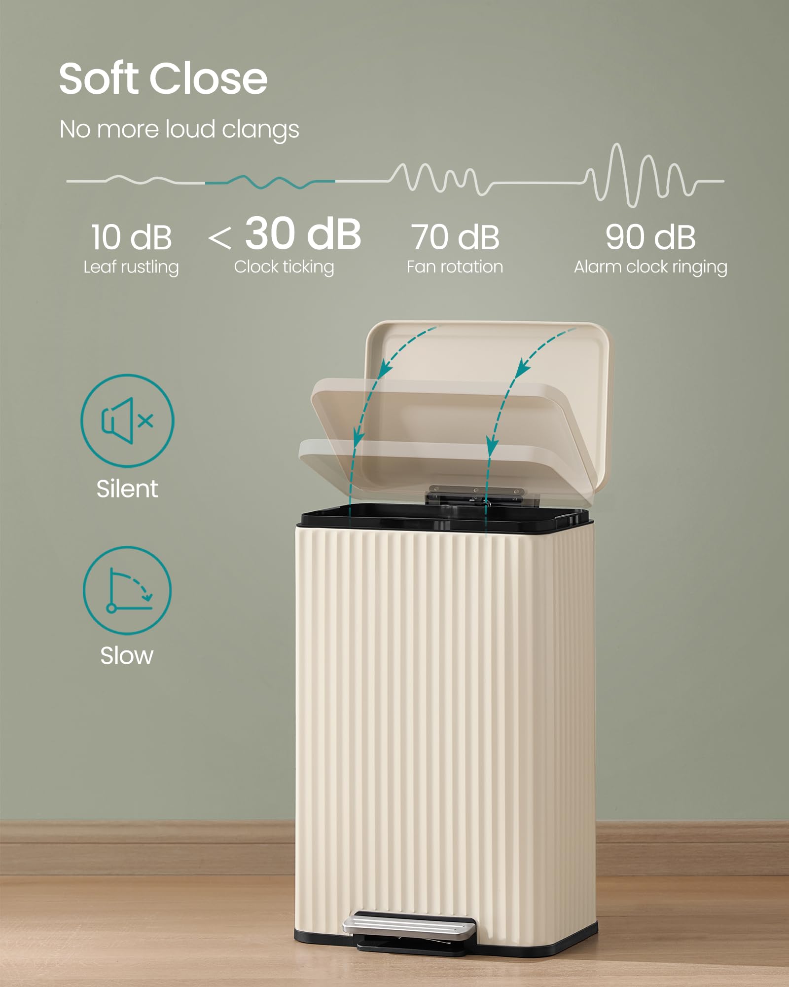 SONGMICS starter bags displayed beside the bin showing included liners for immediate use