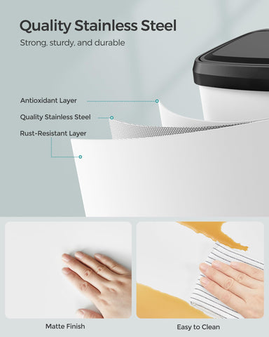 SONGMICS included liner bags next to can showing supply benefit: ready to use