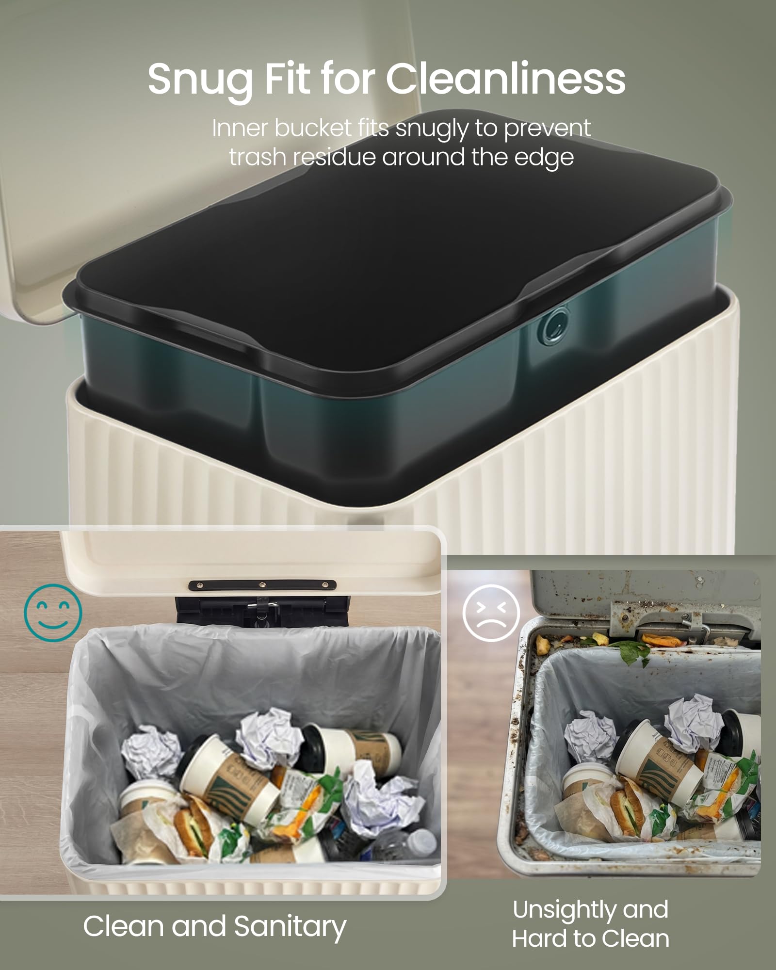 SONGMICS lid open 90 degrees for extended access during kitchen tasks