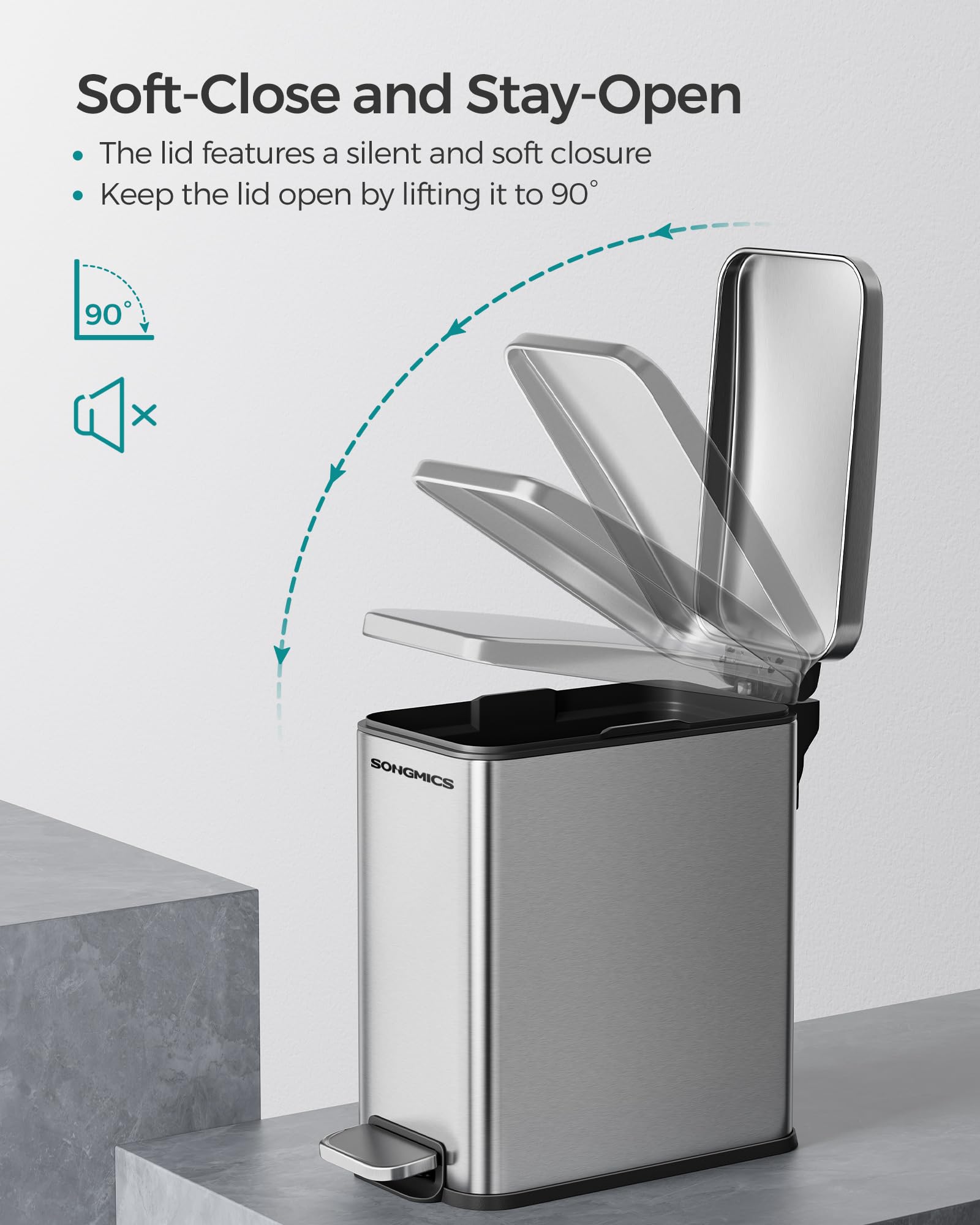 SONGMICS size comparison beside toilet to show real-world scale and fit