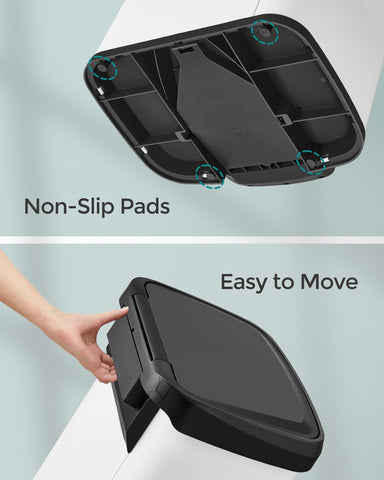 SONGMICS next to recycling bin showing scale and capacity benefit: 13-gallon size