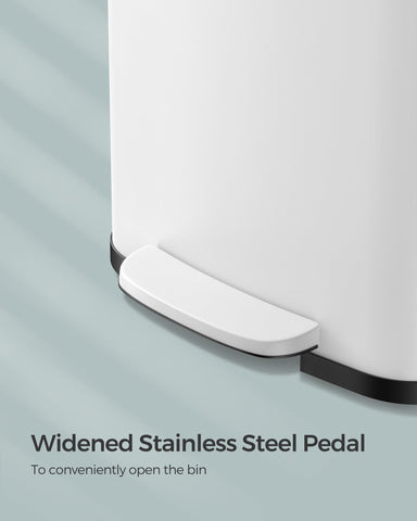 SONGMICS stainless-steel finish close-up showing texture benefit: easy cleaning