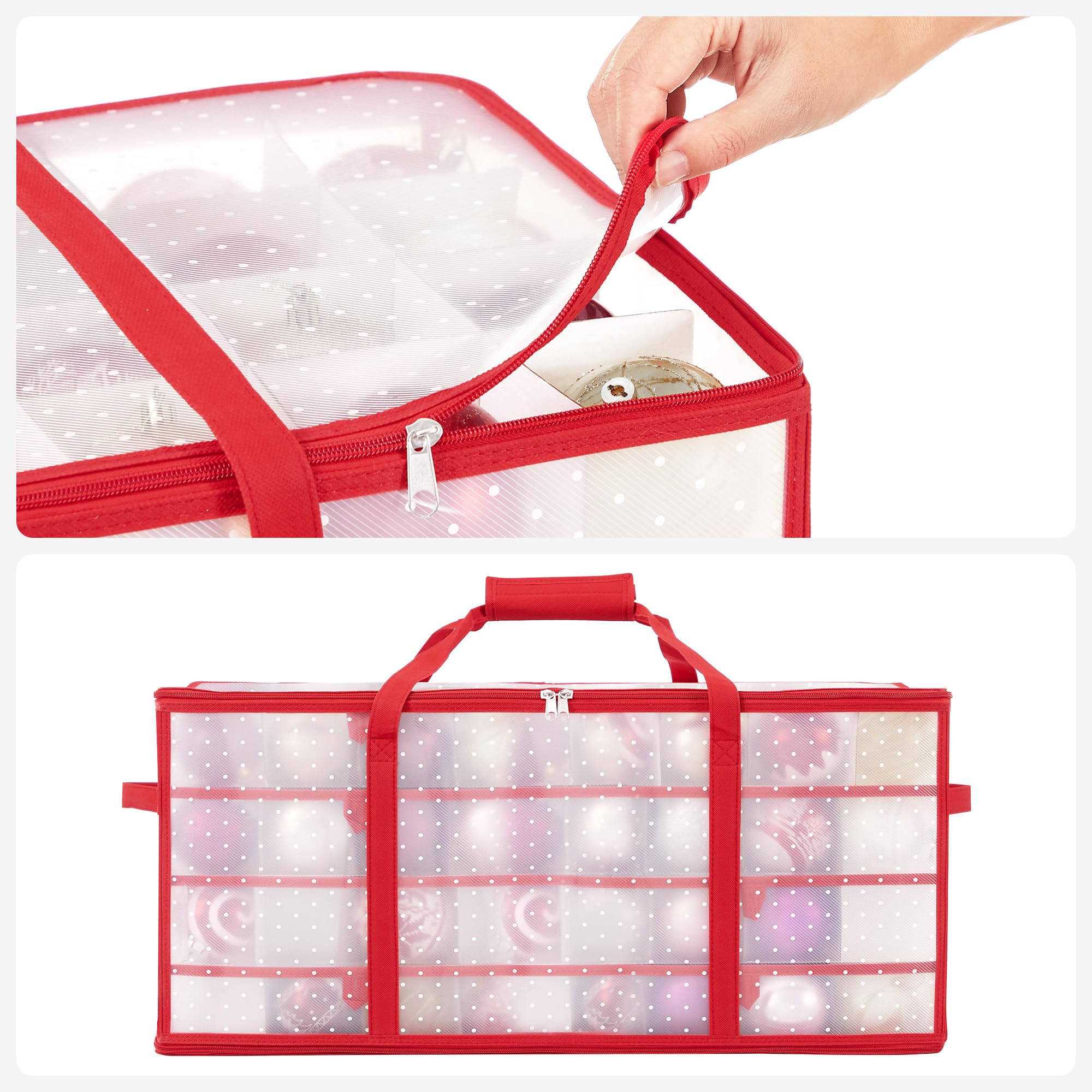 SONGMICS single tray removed with assorted ornaments organized neatly
