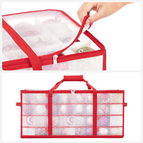 SONGMICS single tray removed with assorted ornaments organized neatly