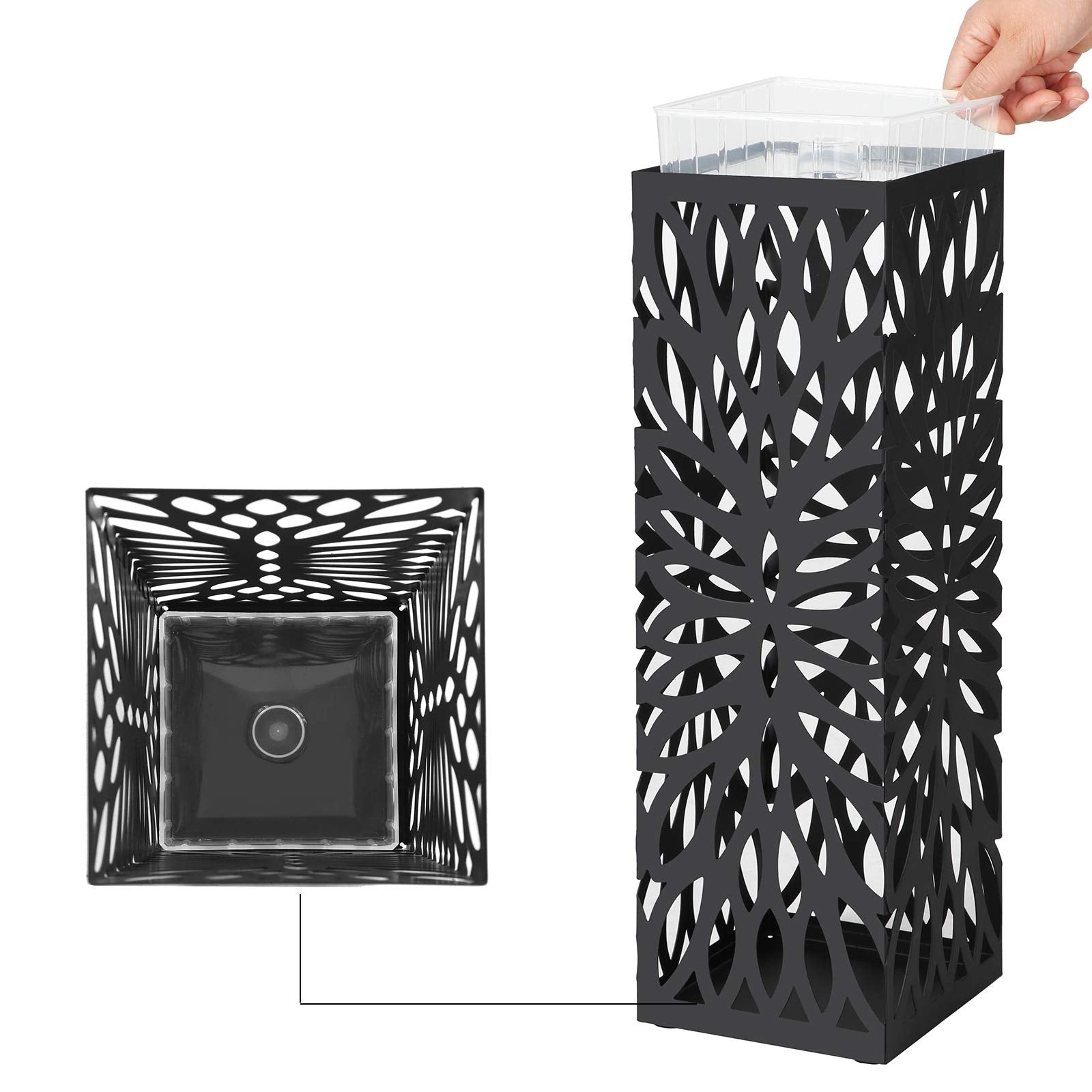 SONGMICS umbrella stand holding multiple guest umbrellas for neat storage