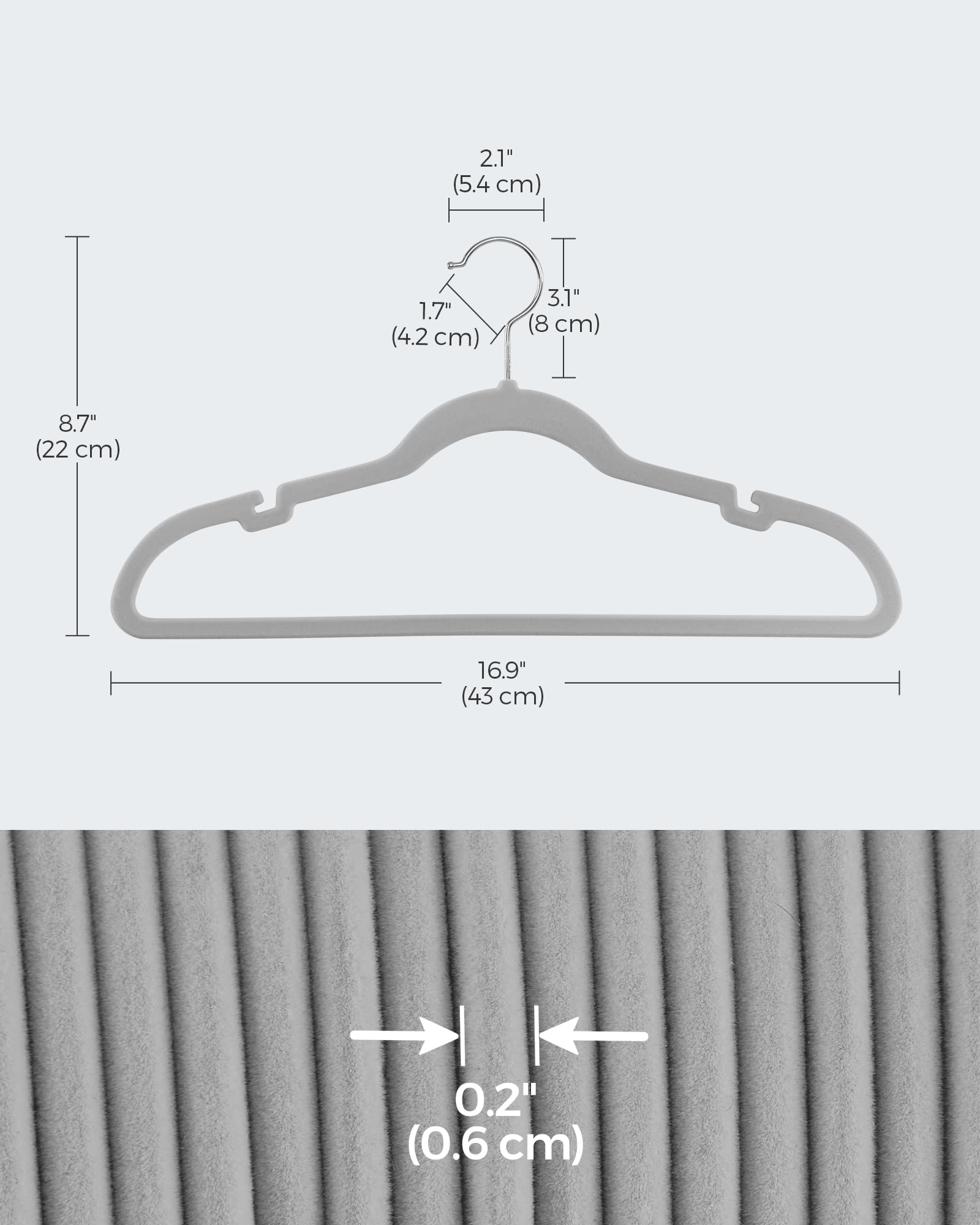 SONGMICS hanger holding heavy coat showing sturdy support