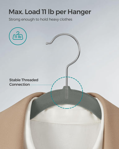 SONGMICS swivel hook demonstration showing 360° rotation for easy access