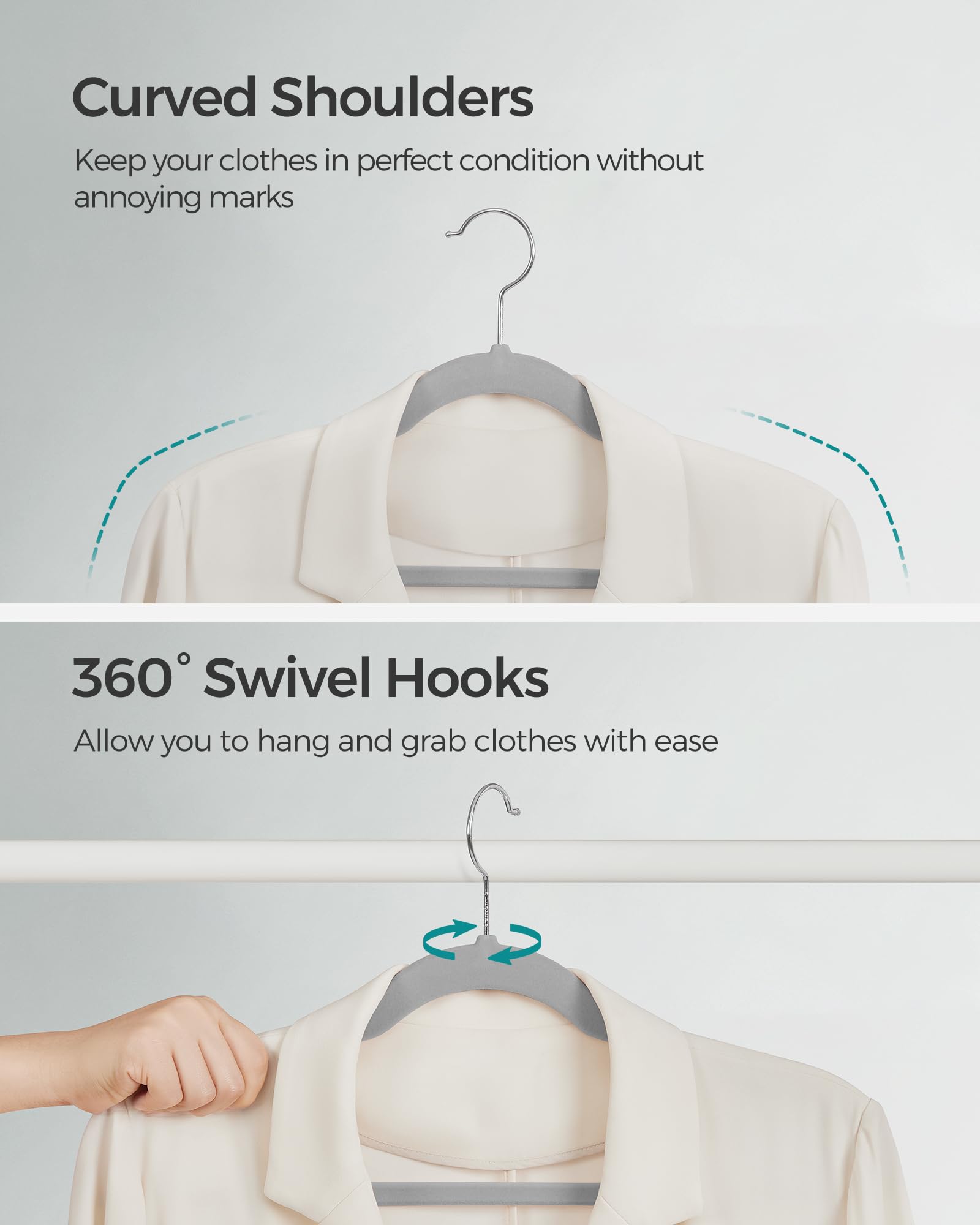 SONGMICS slim-profile comparison saving closet space efficiently