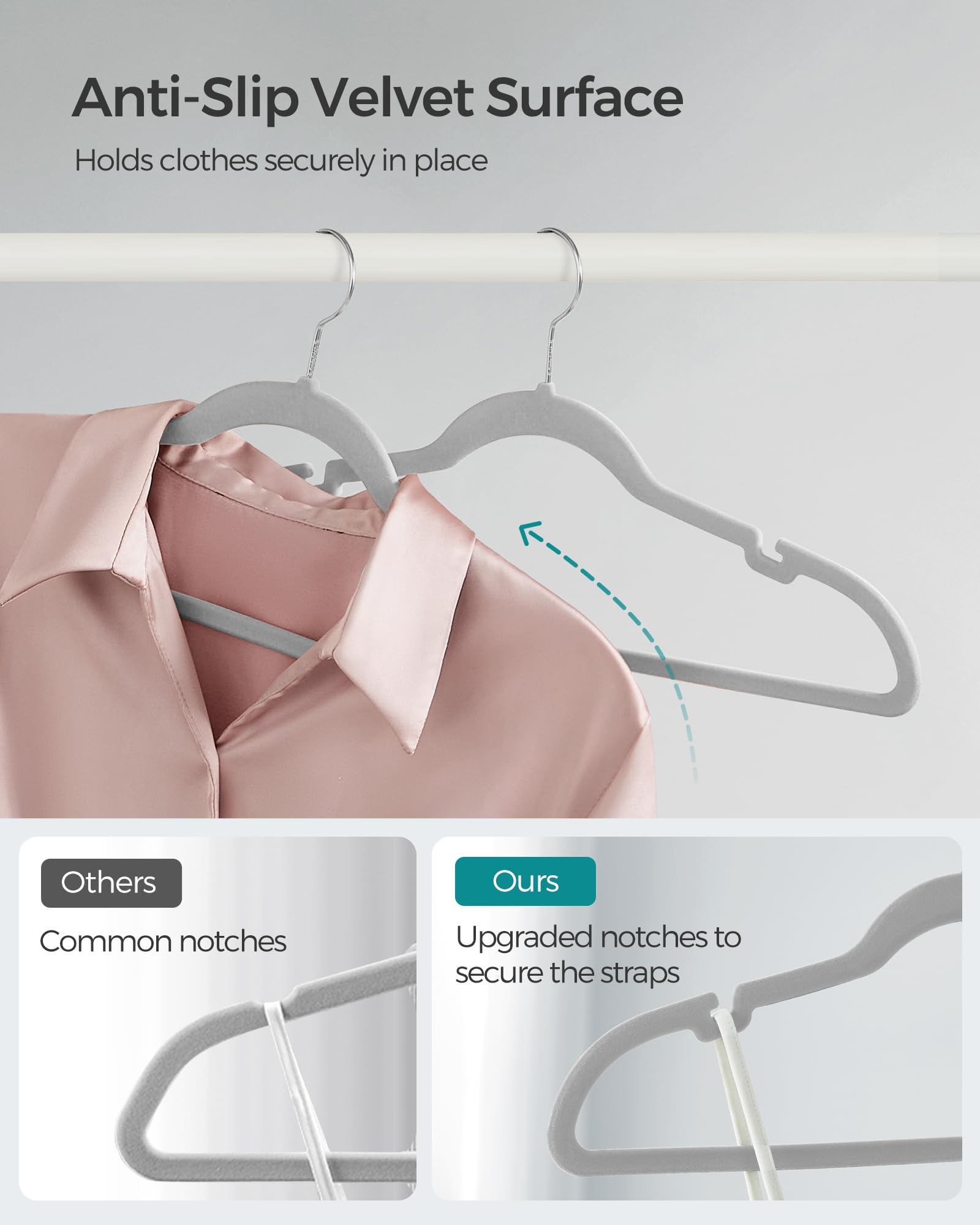 SONGMICS swivel hook detail allowing easy rotation and access