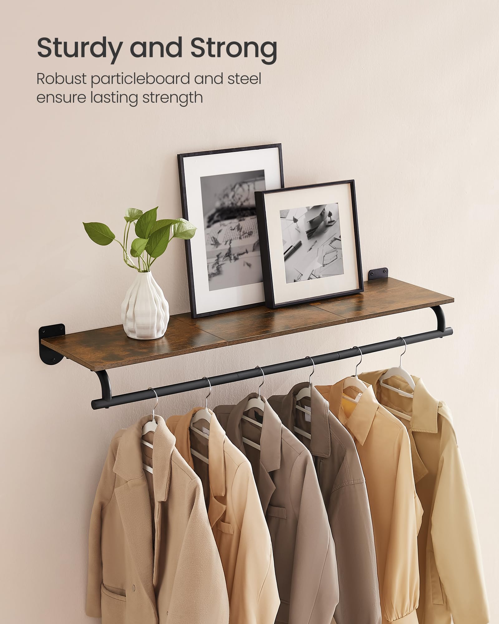 SONGMICS wall mounted rack in entryway offering quick-access organization