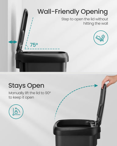 SONGMICS bottom wheels and rear handle for smooth mobility and easy repositioning