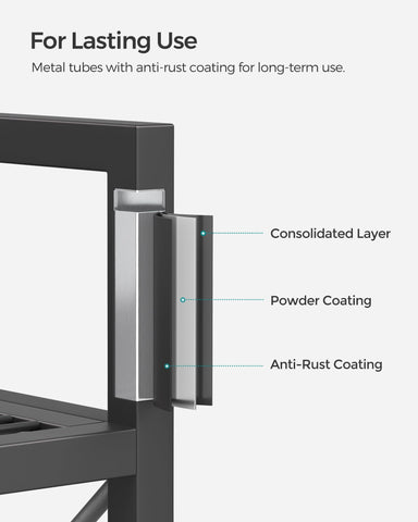 SONGMICS X-shaped side brace detail adding structural stability benefit