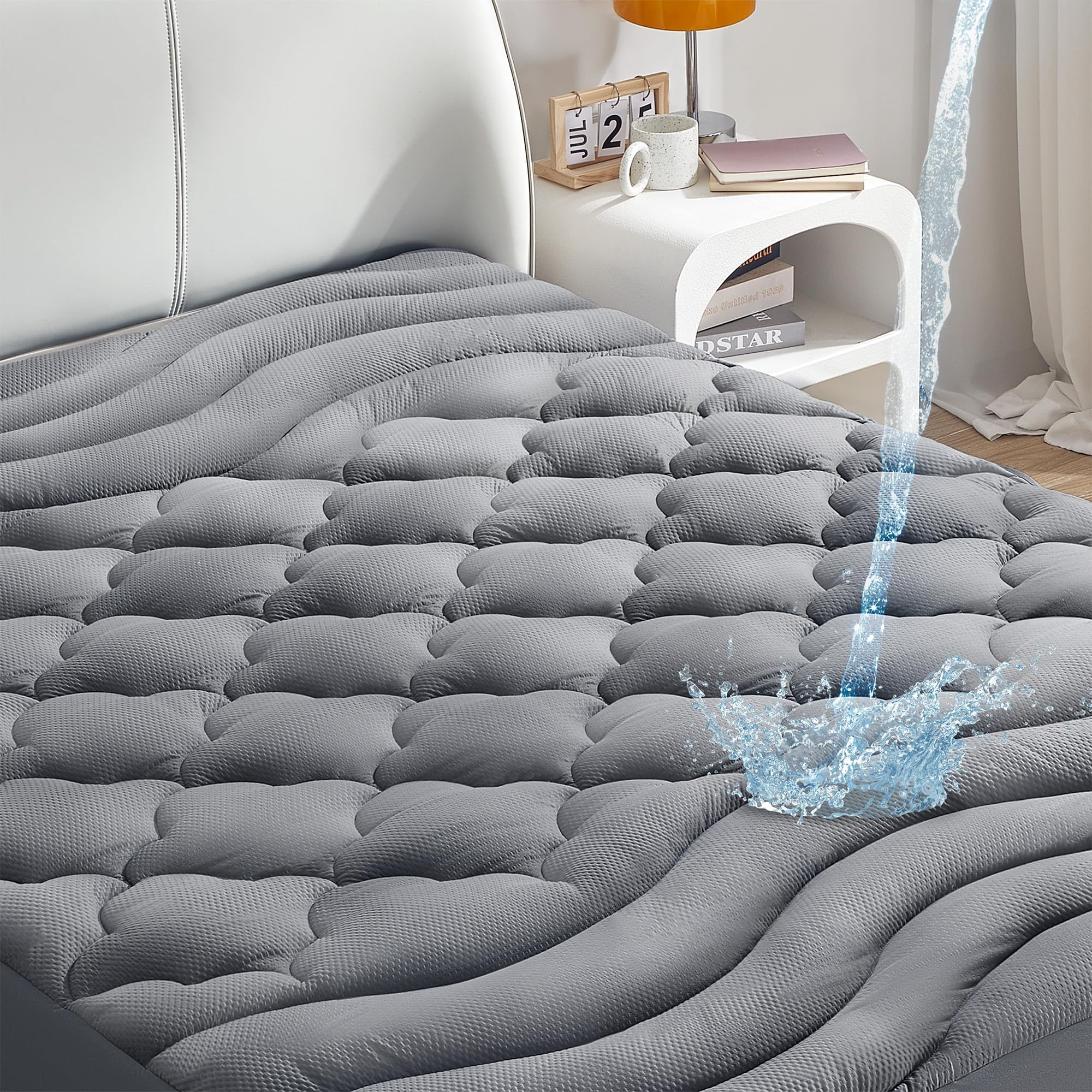 Sonive front view of grey protector showing neat fit and surface comfort