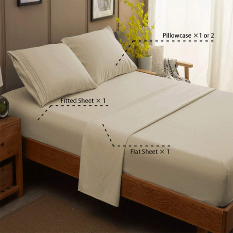 SONORO KATE close-up of fitted sheet deep 16-inch pocket showing secure fit