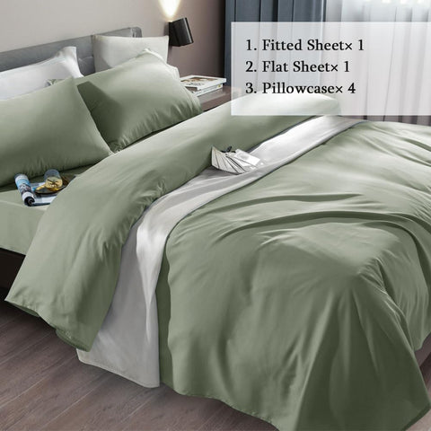 SONORO KATE fitted sheet deep pocket close-up shows elastic grip for secure mattress fit
