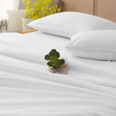 SONORO KATE flat sheet embroidery detail adding subtle style and elegant finish